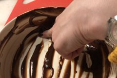 got to lick the bowl!  Oooh. love that warm chocolate