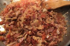 amatriciana sauce for home made pasta.  You gotta love the pancetta