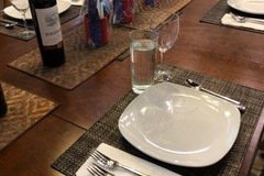 table set for class