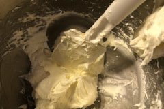 mixing the cream filling