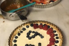 mascarpone tart for a 29th birthday