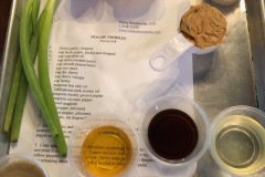mise en place for SESAME NOODLES