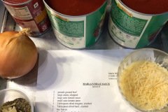 ingredients for Marla's MEAT SAUCE
