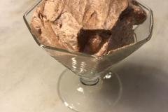 chocolate mousse with a bite missing.  OOh that was good!