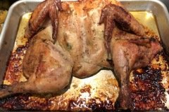 butterflied roasted chicken with lemon, garlic and rosemary