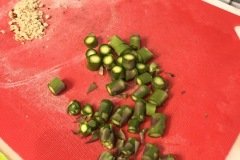 chopped asparagus
