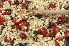 fresh corn and tomato salad