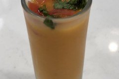 shot of cantaloupe soup