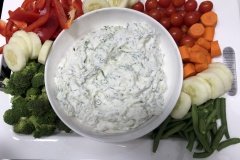 crudite with tzaziki dip