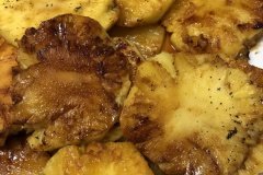 grilled pineapple with honey-lime glaze