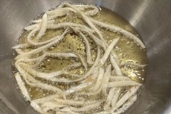 frying tortilla strips