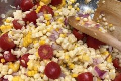 fresh corn and tomato salad
