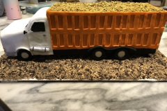 dump truck loaded with pistachios